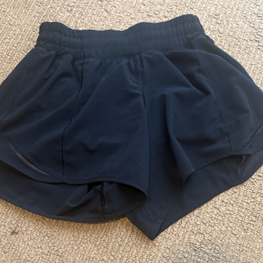 Lululemon Hotty Hot Navy Blue Shorts 0 long
